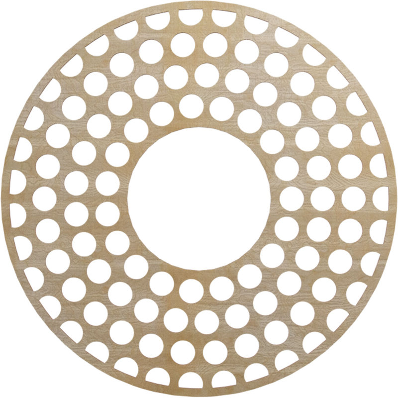 Médaillon de plafond en bois Fink, Bouleau, H 36 po x l 36 po x P 0,38 po