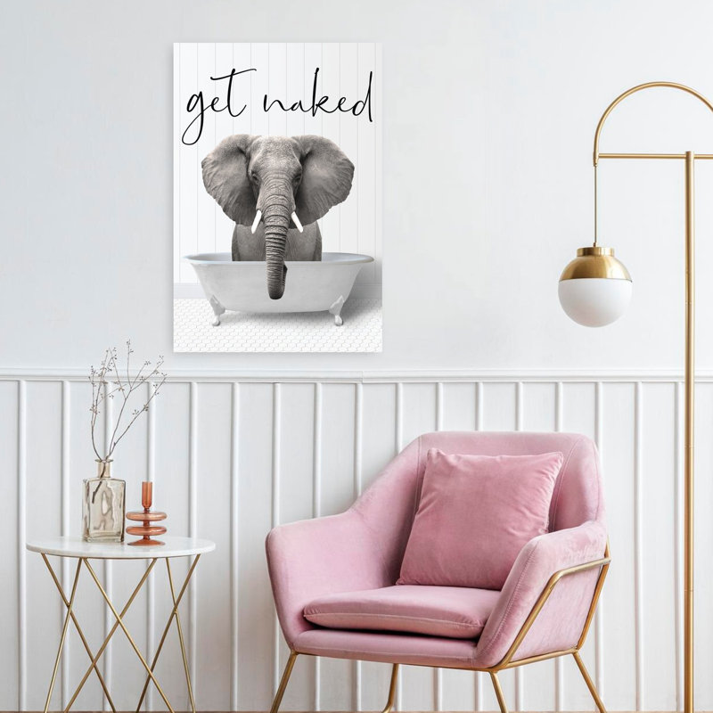 Éléphant, art contemporain abstrait, H 24 po x l 16 po