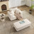 Corduroy Upholstered Sofa Lounge Chair with Removable Ottoman and Pillows-30853404-30323370