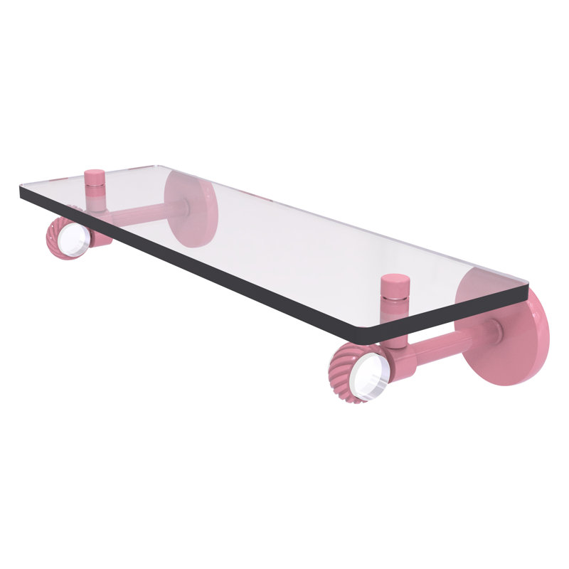 Tablette flottante Clearview, H 3,3 po x l 16 po x P 5,65 po, Rose