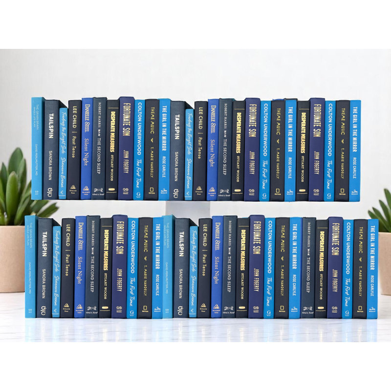 Blue Story-50- Mix Of Light, Medium, & Navy Blue Tones With Titles