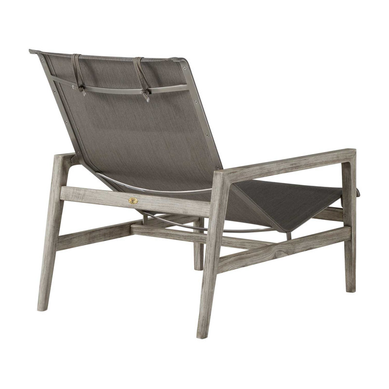 Coast Teak Patio Chair, Oyster Teak Frame/Gray Sling
