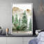 Paysage de forêt Woodland «Watercolor Pastel Green Mountain Pine Tree Forest Woodland» sur-99141829-99141830