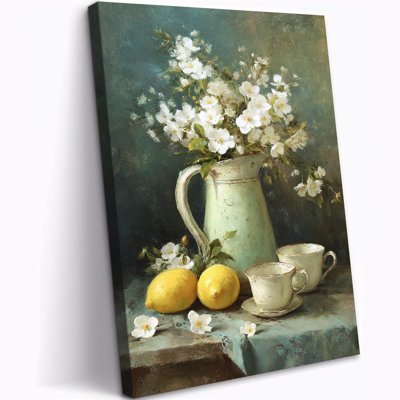 Dubin Decor, Rustic Flower Pictures Canvas Wall Decor, Country Spring Still Life Painting, Vintage Floral Prints Artwork for Bedroom Bathroom Kitchen Living Room, 12x16 inches