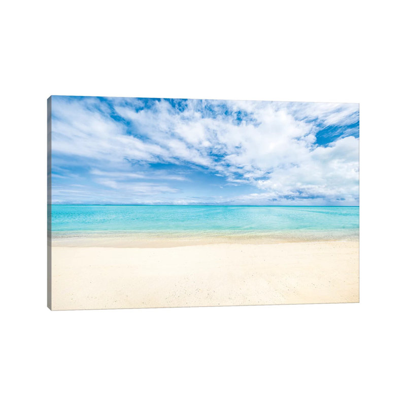 Sandy Beach On Bora Bora by Jan Becke - Wrapped Canvas Print, 152.5 cm H x 101.5 cm W