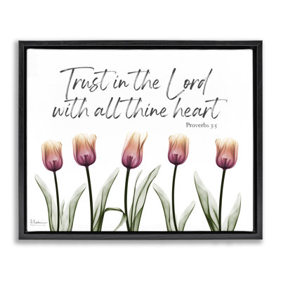 "Trust The Lord Tulips", art mural encadré par Albert Koetsier
