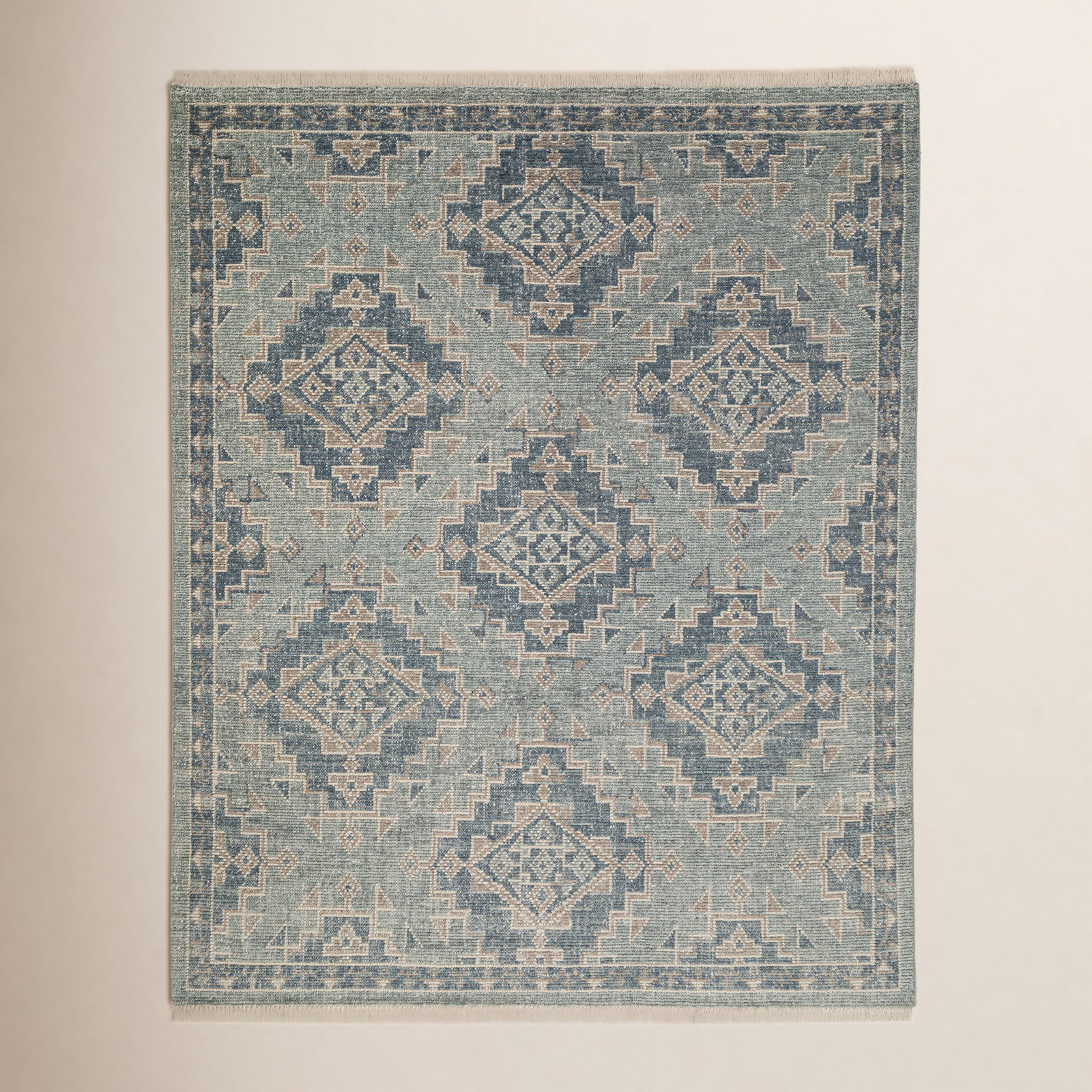 Maeve Hand-Knotted Geometric Wool Rug, Rectangle 3' x 5'