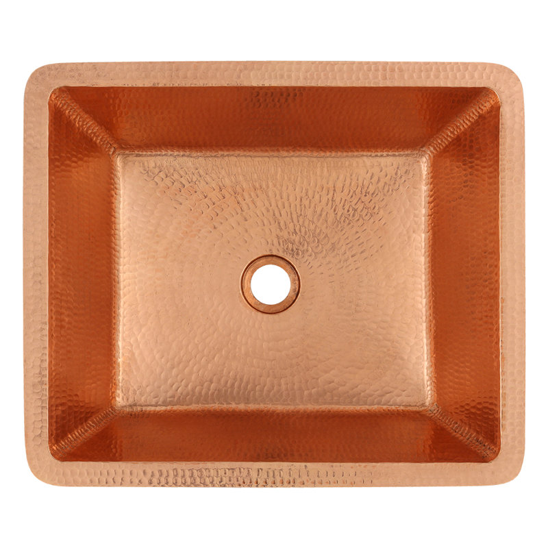 Premier Copper Products BSP5_LREC19PC-P Bathroom Sink And Drain Package