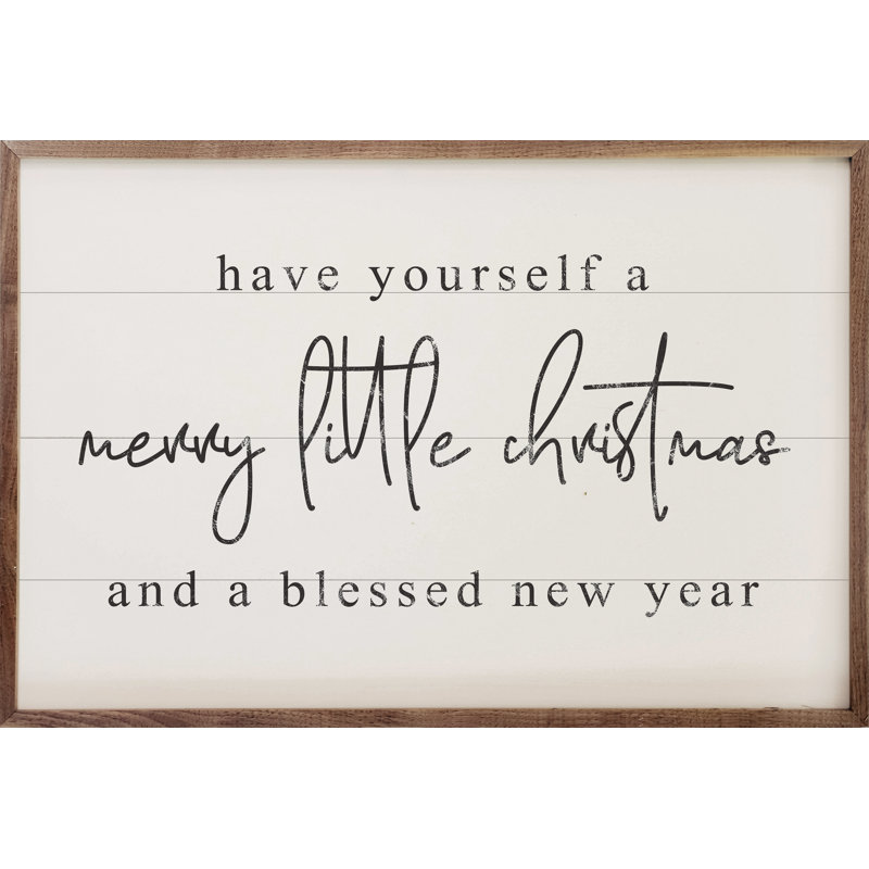 «Have Yourself A Merry Little Christmas» - blanc, H 10 po x l 16 po