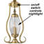 Lampe de table 27 "en laiton antique Revere