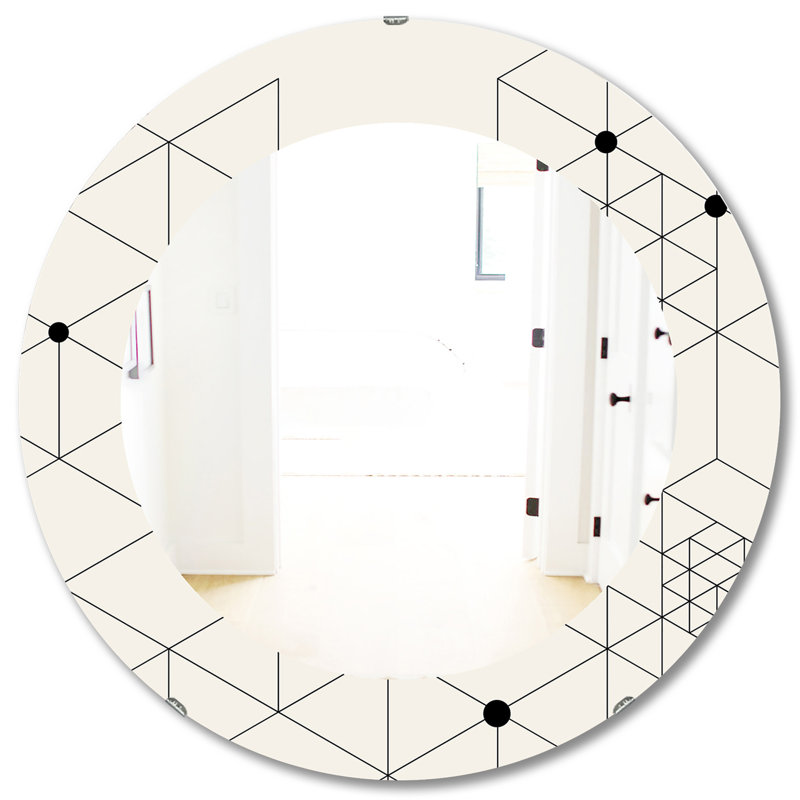 Triangular Spacy Spheres 1 Wall Mirror, 31.5" H x 31.5" W