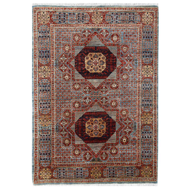 Hand-Knotted High-Quality Light Blue Area Rug