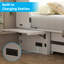 Grand lit escamotable avec grand tiroir de rangement et station de charge, blanc-473339744