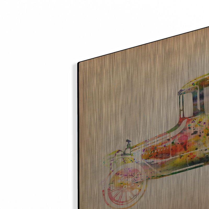 Art mural en métal Latitude Run® «Folsfagen Car 3» par Mark Ashkenazi, H 12 po x l 16 po