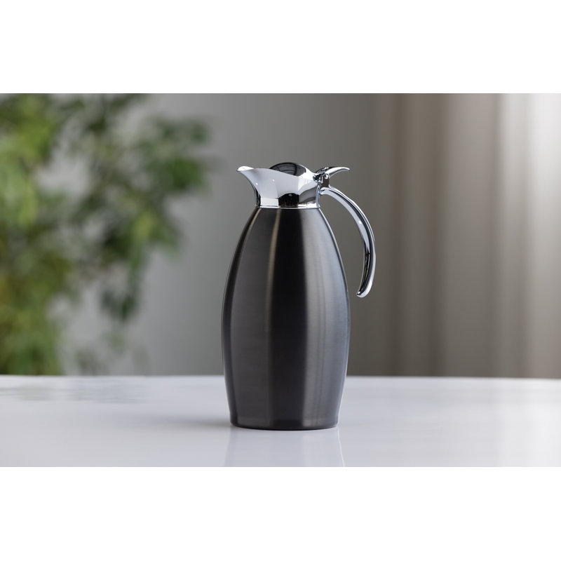 Desserte à couvercle rabattable en acier inoxydable, Noir onyx