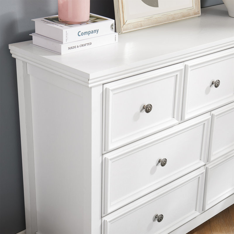 Commode 7 tiroirs Modern, Blanc
