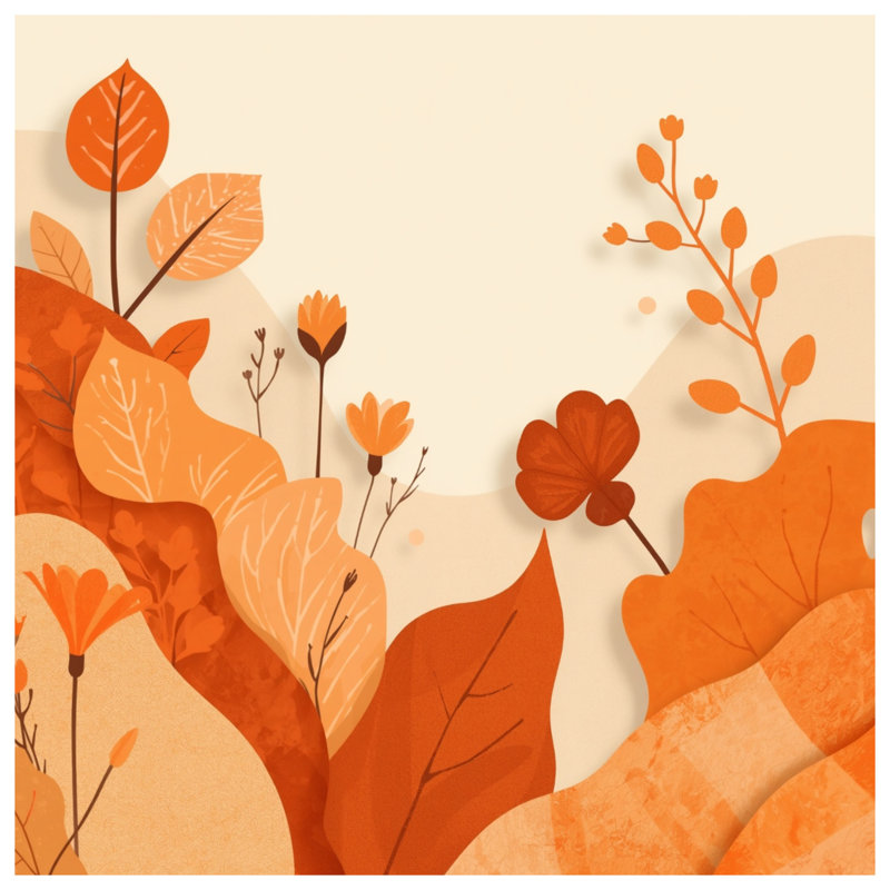 Housses de couette Autumn Foliage Illustration, Queen
