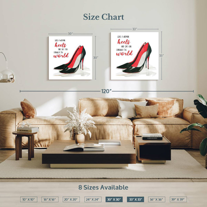 Tergel Conquer Heels, 30" H x 30" W