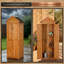 Armoire de rangement de jardin en bois résistante aux intempéries, abri à outils verrouillable pour cour arrière, pelouse et terres agricoles