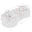Canapé modulaire courbé à 4 places Modern Cloud, canapé de salon à compression minimaliste, sans assemblage requis, chenille, gris foncé-1378128790