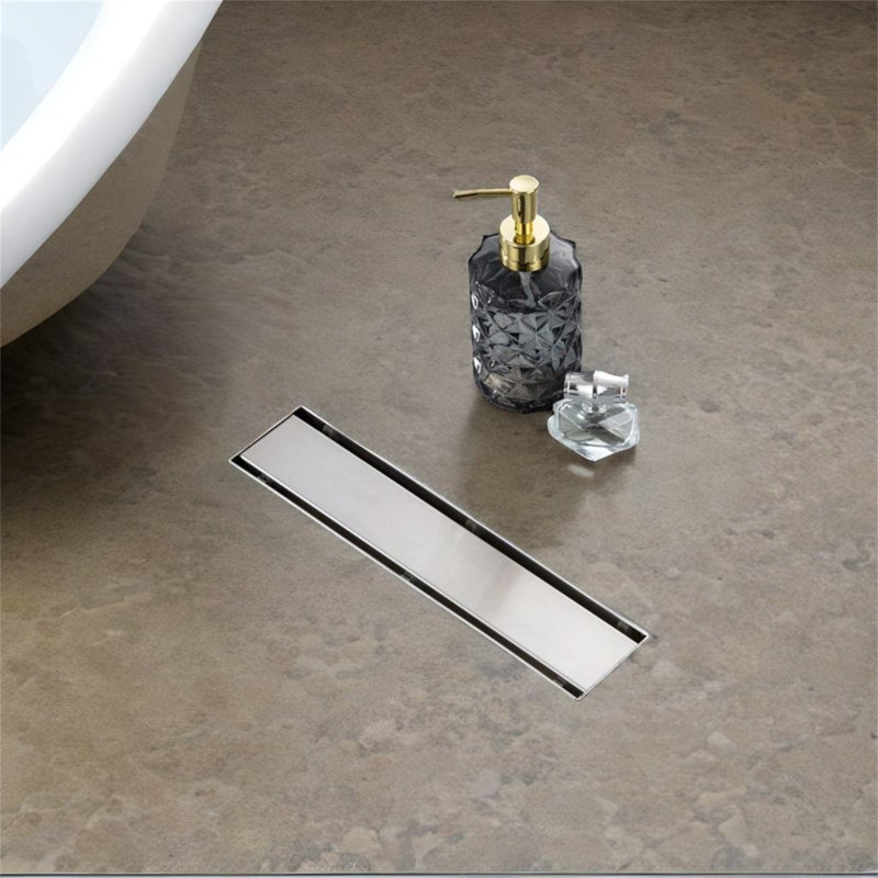 Drain de douche 12 po, Nickel brossé