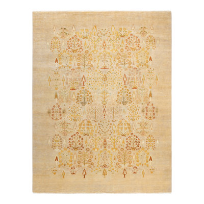 Sebie One-of-a-Kind 8' 1" X 10' 6" 2000s Wool Area Rug in Ivory