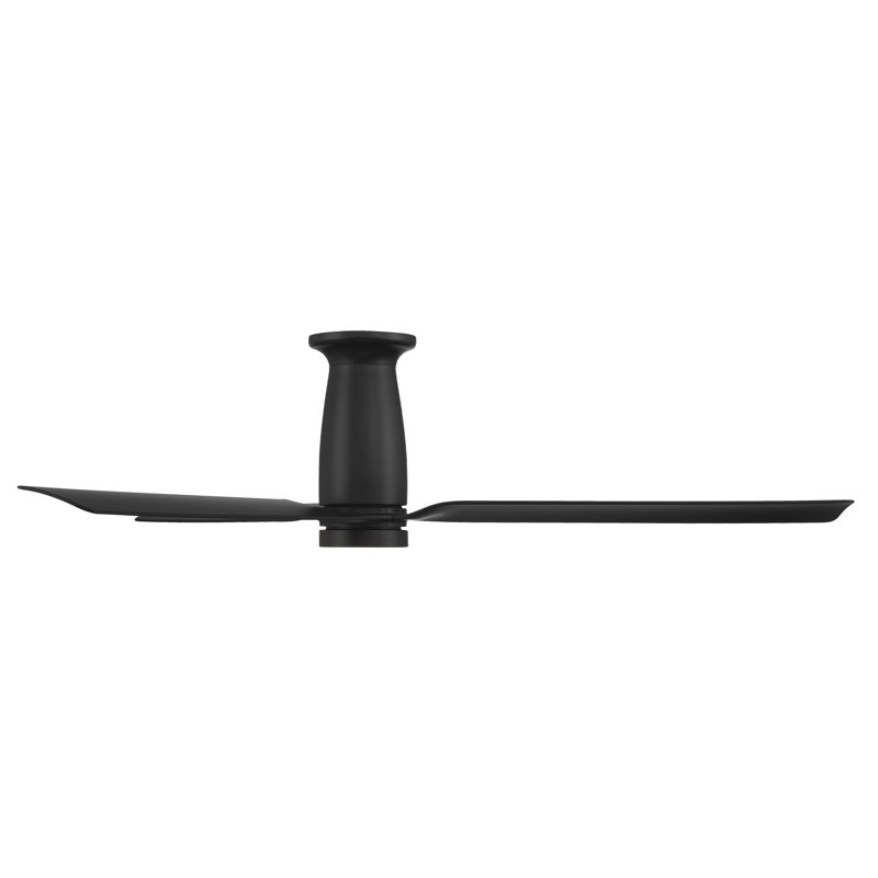 Smooth 3-Blade Flush Mount Smart Ceiling Fan With 2700K-3000K-4000K-5000K Selectable LED Light Kit and Remote Control Included, Works With Alexa and iOS or Android App