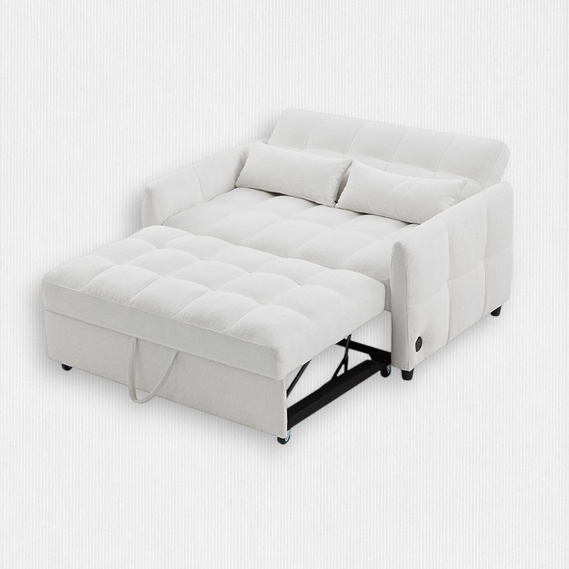 Canapé-lit rembourré 52,8 po, Beige