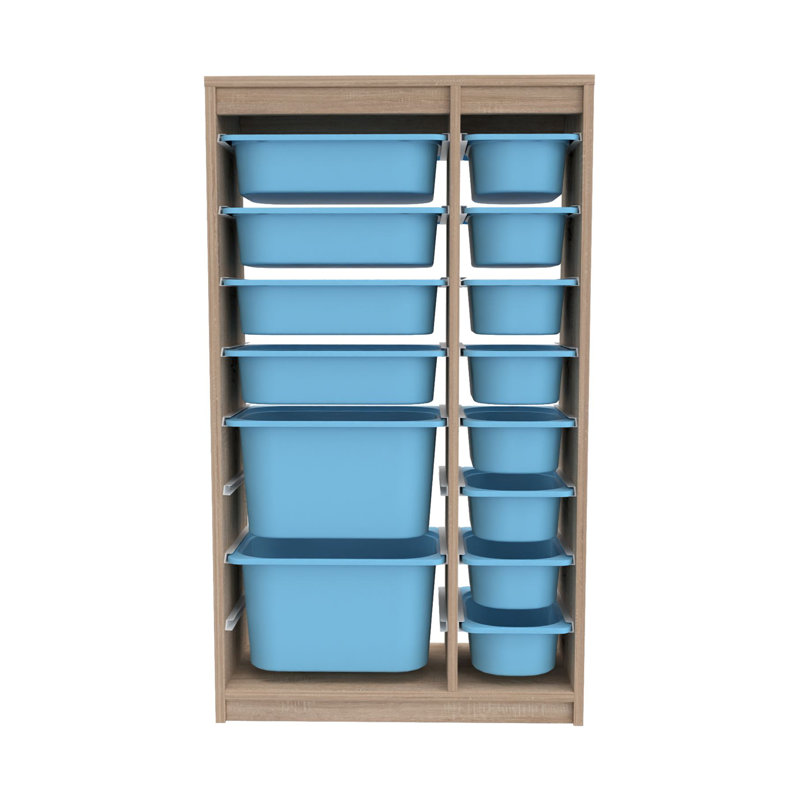 Armoire polyvalente moderne | 100% panneau de particules enduit de mélamine, épaisseur: 0,7 pouce | Comprend de nombreuses tablettes, des pieds en plastique et une conception murale | Parfait pour le bureau à domicile, le salon ou les solutions de rang
