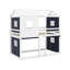 Lit double superposé en bois avec tente-340415298-340415297