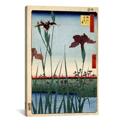 « ando hiroshige horikiri iris jardin 1857 » par utagawa hiroshige l», impression sur toile