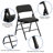 Oliverson Curved Triple Braced & Double Hinged Fabric Metal Folding Chair-438496678