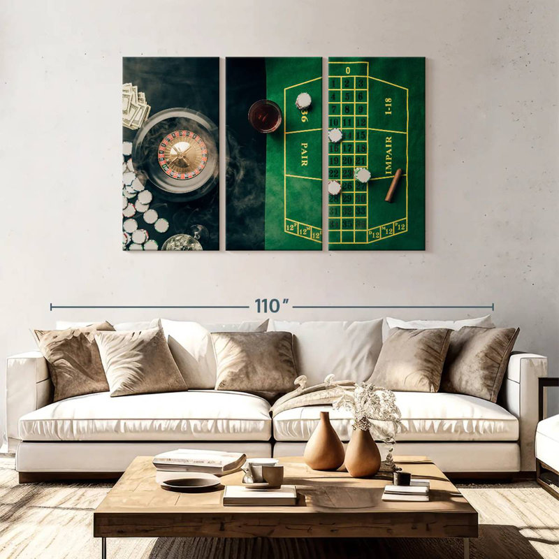 Senne Casino Table Game, 48" H x 74" W