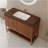 36" Modern Free-Standing Bathroom Vanity With Seamless Ceramic Sink & Sintered Stone Top-1602965725