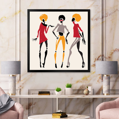 «African American Women Silhouettes I», peinture sur toile