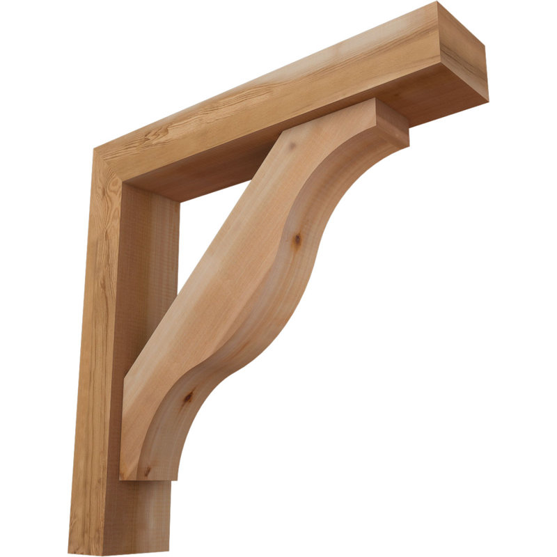 Support Funston Block avec support décalé, 28 po x 28 po, Cèdre rouge occidental de l 5 1/2 po (lisse)