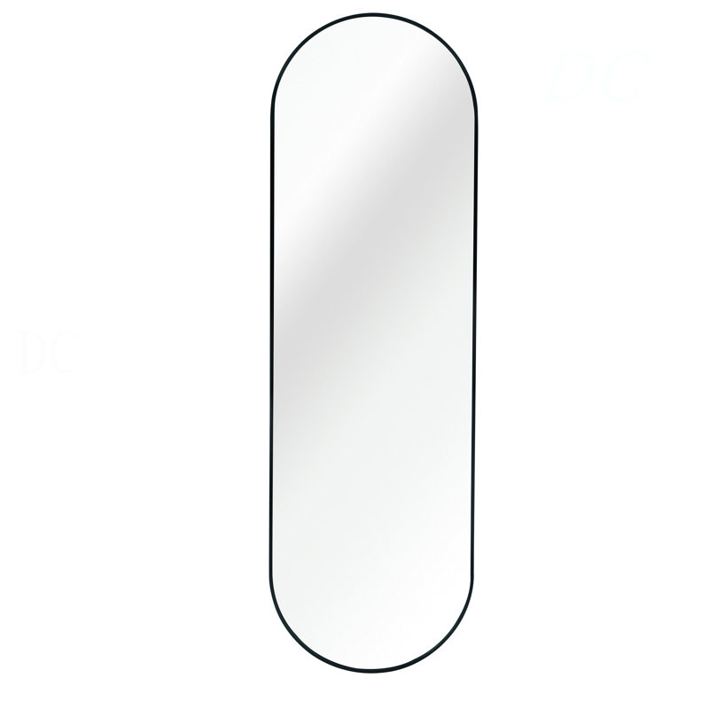 63 X 20IN Pill Shaped Full Lenghth Mirror Or Bathroom Mirror, Black