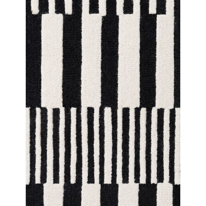 Stryve Striped Wool Hand Woven Area Rug, Rectangle 160 x 230 cm