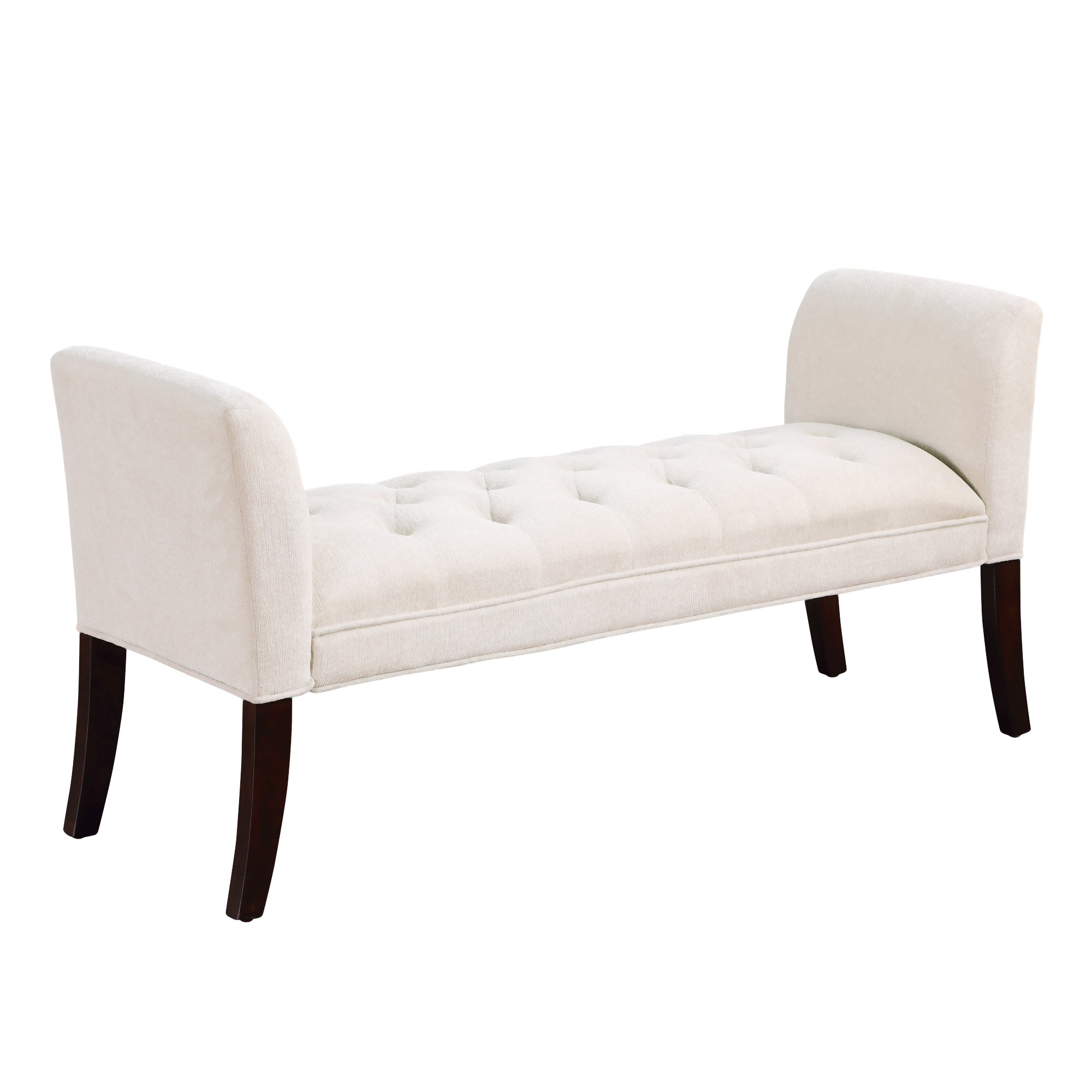 Winston Porter Niagara Linen Upholstered Bench 