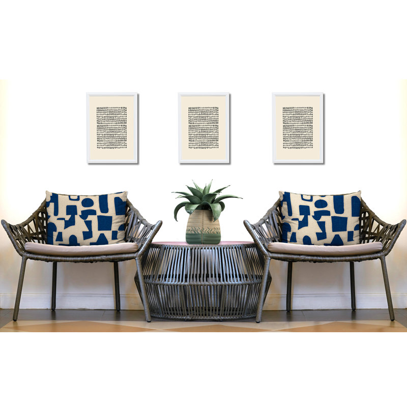 Coussin intérieur / extérieur réversible Jara, 25 x 18, Marine