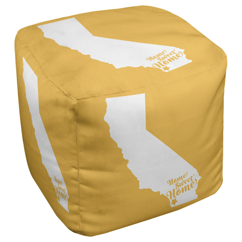 Repose-pieds cube san diego home, Jaune