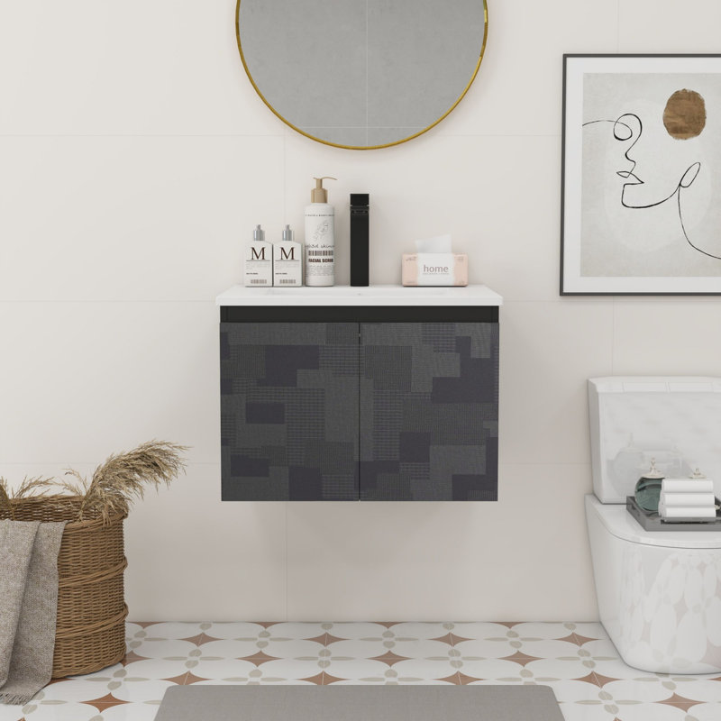 Meuble-lavabo flottant avec lavabo