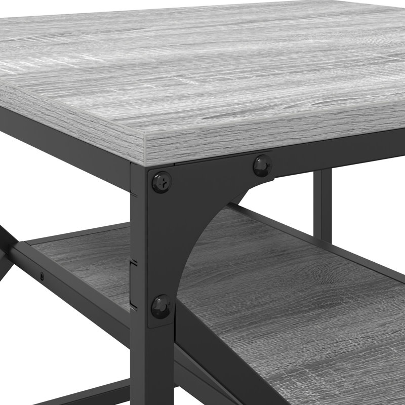 Coffee Table with Storage, Grey Sonoma