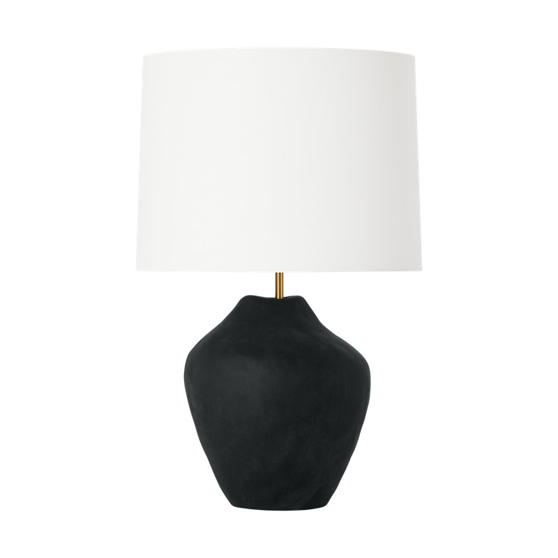 Lombardo Ceramic Table Lamp, Rough Black