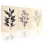 Ensemble de 3 reproductions d'art botanique sur toile à motif de feuilles et de fleurs Botanical-641487989