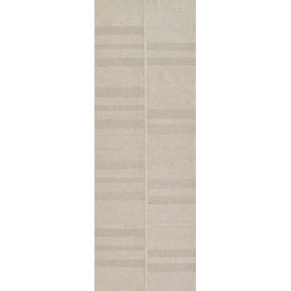 Koukila Linen Striped Area Rug in Beige