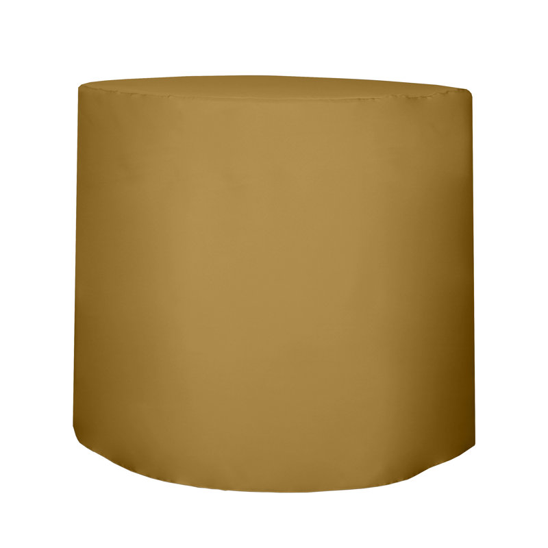 Javin Solid Color Round Tablecloth, Gold, 2