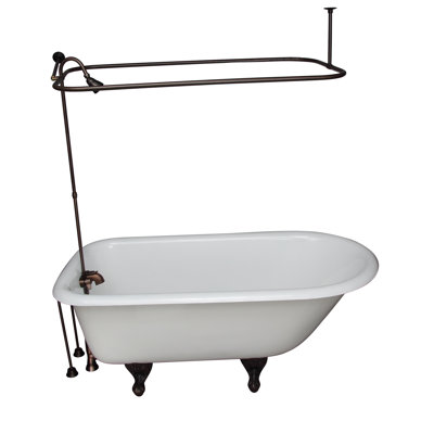 60'' x 30'' Freestanding Soaking Cast Iron Bathtub