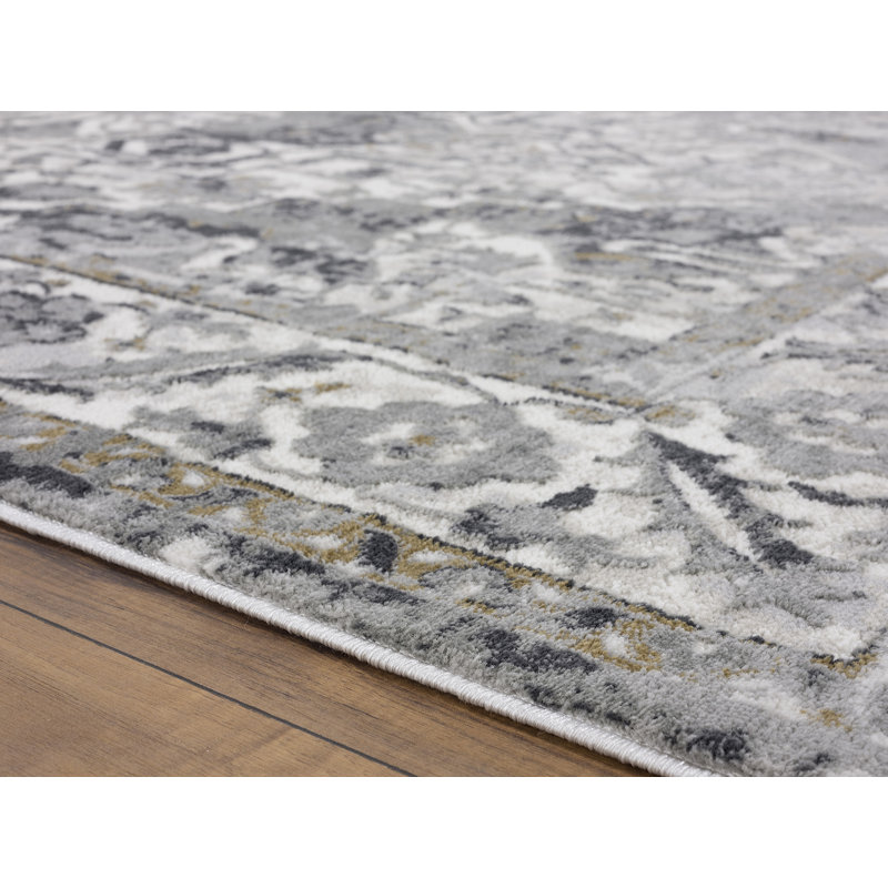 Tapis à motif oriental crème, Rectangle 12 pi 6 po x 15 pi