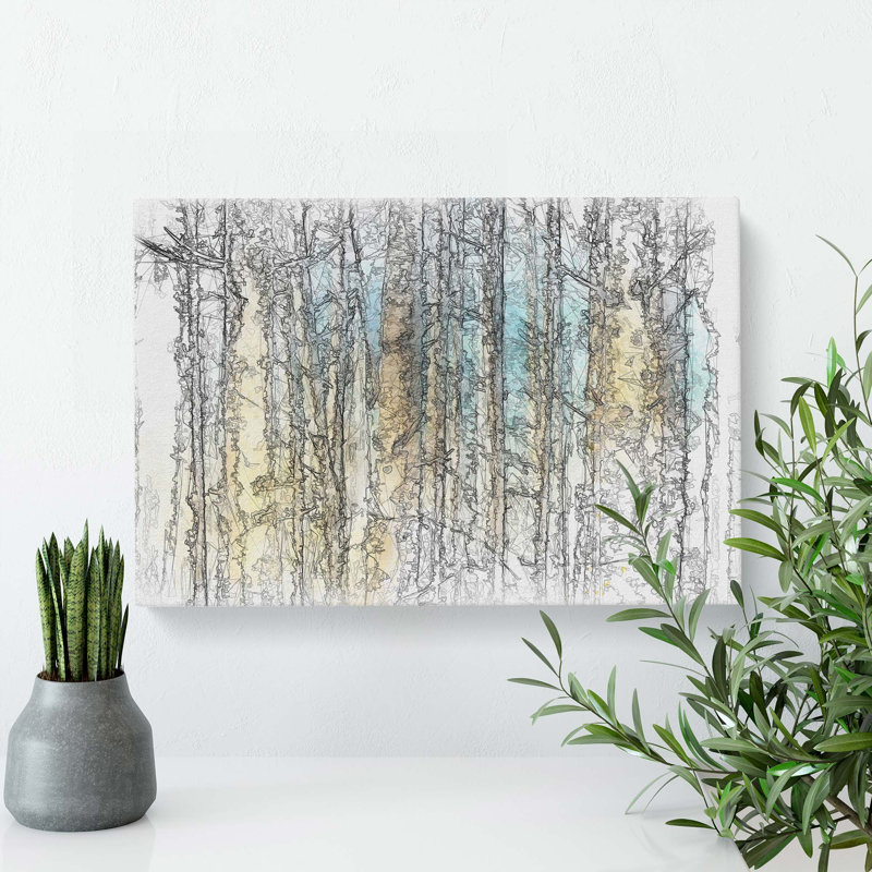 Sunlight Upon the Trees in Abstract - Wrapped Canvas, 50cm H x 76cm W x 3cm D